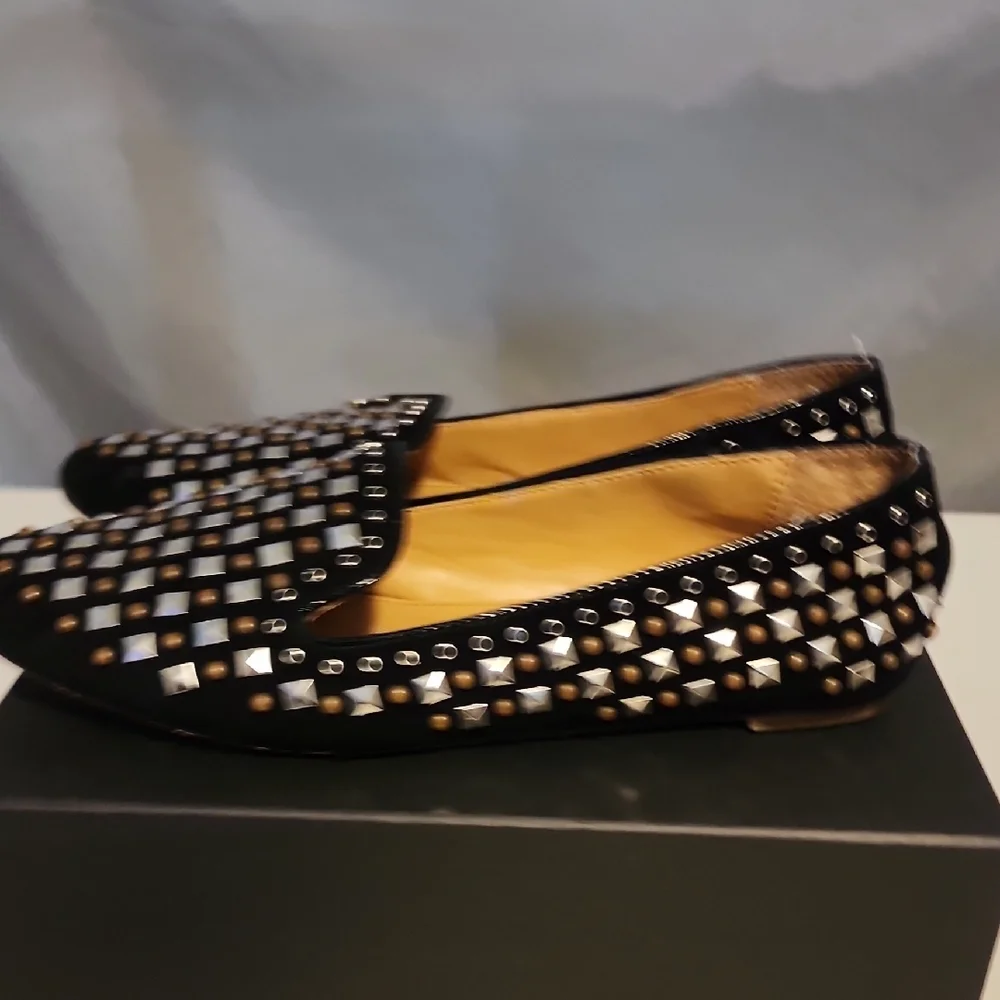 J. Crew Black Studded Loafers - Picture 5 of 8